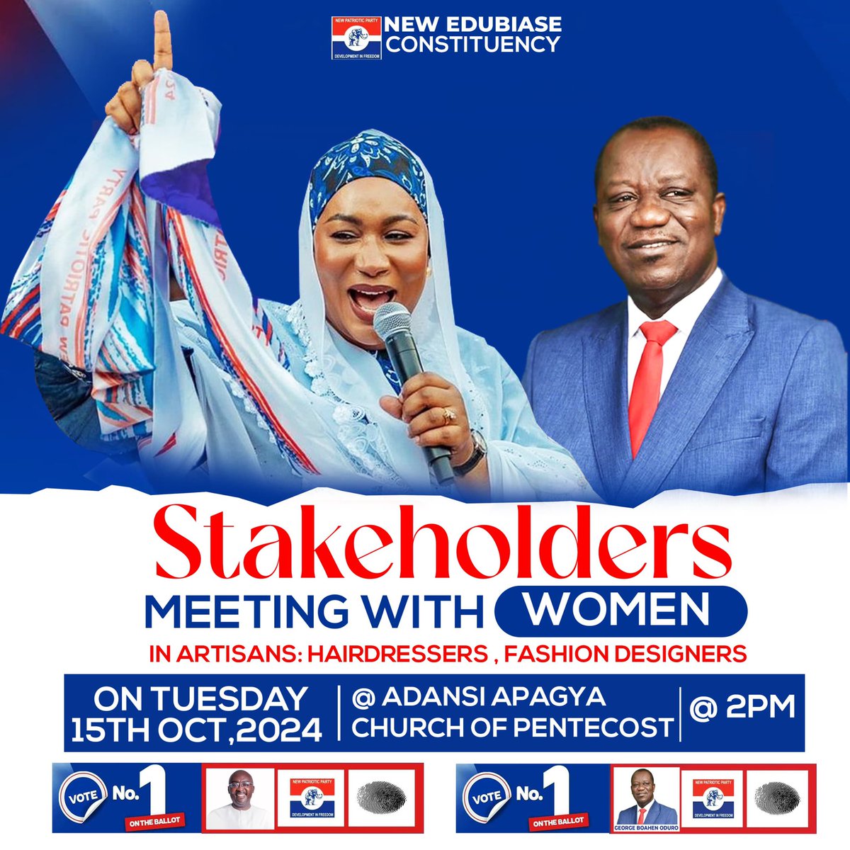 Join me and the Second Lady H.E Samira Bawumia today, as we engage the youth who will pass out today after being empowered as artisanal and skilled trade beneficiaries, through Hon.Oduro’s empower the youth program that equips our youth. Make a date🇫🇷🐘