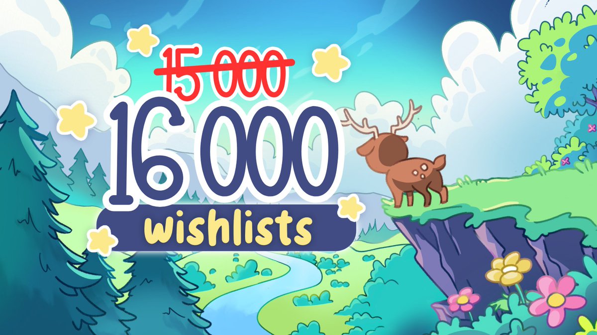 Toadzillart's tweet photo. We wanted to celebrate reaching 15k wishlists with you, but your overwhelming support took us straight to 16k in just one day! Thank you so much for all your support. 😭

#gamedev #indiegames https://t.co/6QLYwqgeST