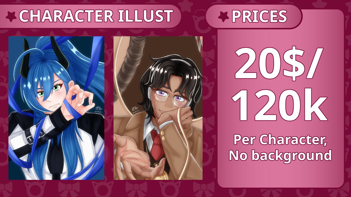 mittienyan's tweet photo. So, I'm still unemployed and with responsibilites so...🌟 I'm opening commissions! 🌟 

What I make:  
🌟Chaarcter Illustration
🌟Full Illustration 
🌟Special Style

#commissionopen

ToS &amp; Info: https://t.co/fmflCqfnB7
Order: https://t.co/jOs15t1eKf https://t.co/k6iRqmwsxE