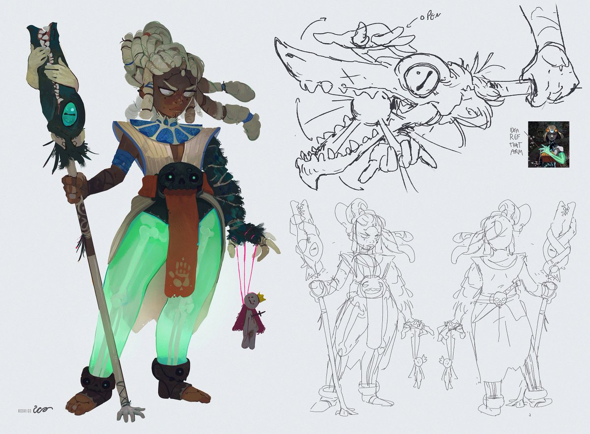 Zuri a feiticeira da mão branca

Para tentar salvar seu amor que estava preso pelo rei, ela fez um pacto com uma criatura que precisava de suas pernas mas acabou sendo enganada. Matou a criatura, aprisionou ela no seu cajado e agora vai atrás de vingança!