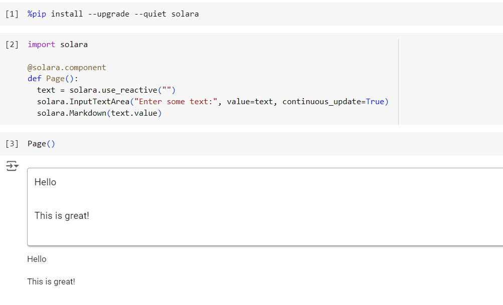 My PR to <a href="/solara_dev/">Solara</a> was merged in the newly released version 1.40.0 and you can now use InputTextArea component. Long time needed (it will simplify so much my previous codes)...