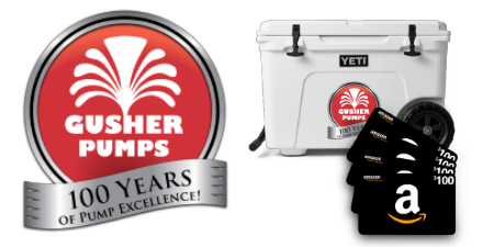 You could win a YETI Haul Coooler or $100 gift card from Gusher Pumps! Enter their 100 Year Photo Contest with your oldest or coolest Gusher Pump application. 
ruthman.co/CTST_MPT_SCL 

#100year #pumps #pumpsolutions #contest