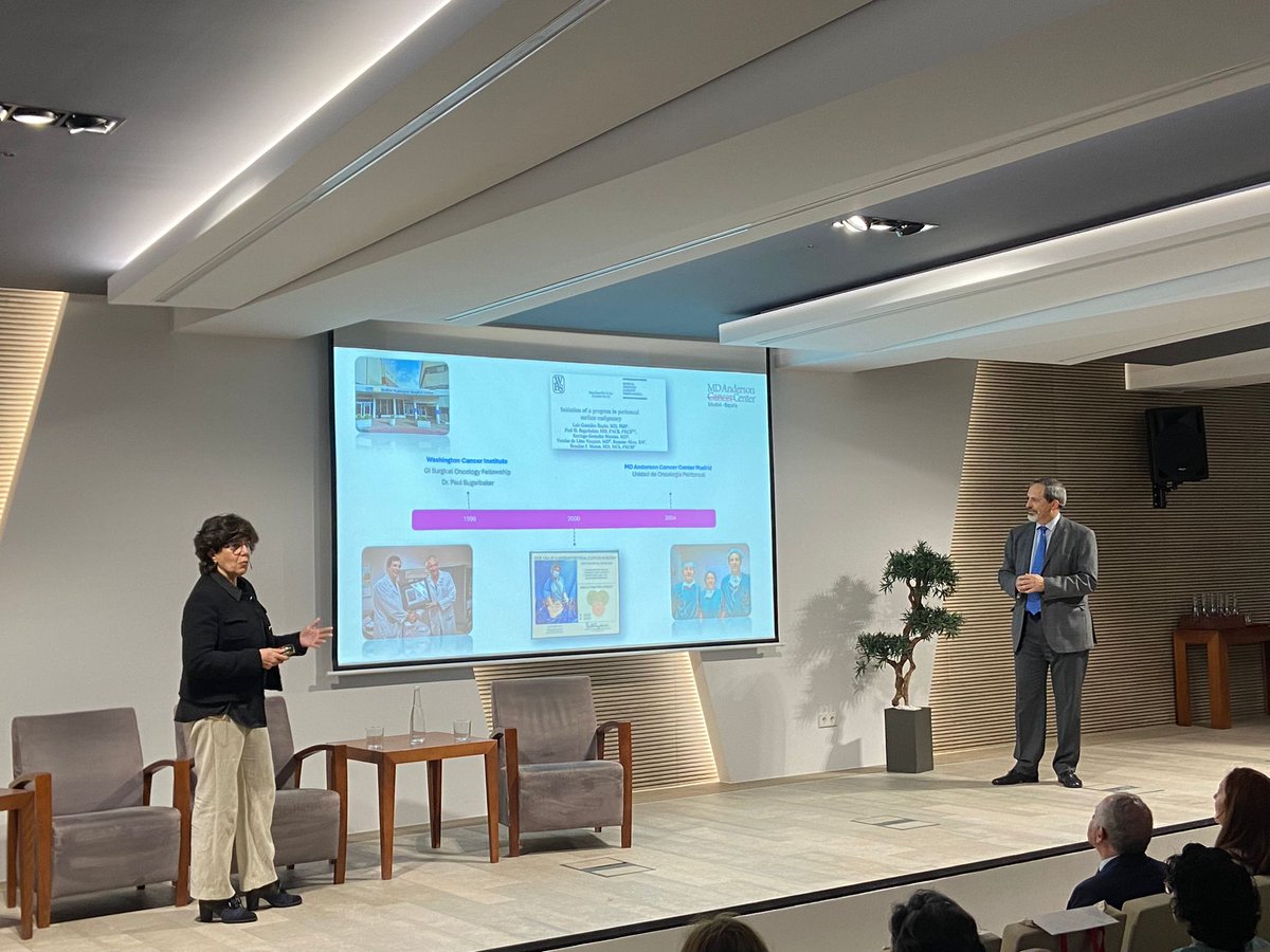 MD Anderson Cancer Center Madrid Hospiten (@mdanderson_es) on Twitter photo Los doctores <a href="/DrSGlezMoreno/">Santiago González-Moreno</a> y Gloria Ortega (<a href="/2007lupa/">Gloria Ortega</a>) hacen un repaso por los 20 años de vida de la Unidad de Oncología Peritoneal. Los doctores <a href="/DrSGlezMoreno/">Santiago González-Moreno</a> y Gloria Ortega (<a href="/2007lupa/">Gloria Ortega</a>) hacen un repaso por los 20 años de vida de la Unidad de Oncología Peritoneal.