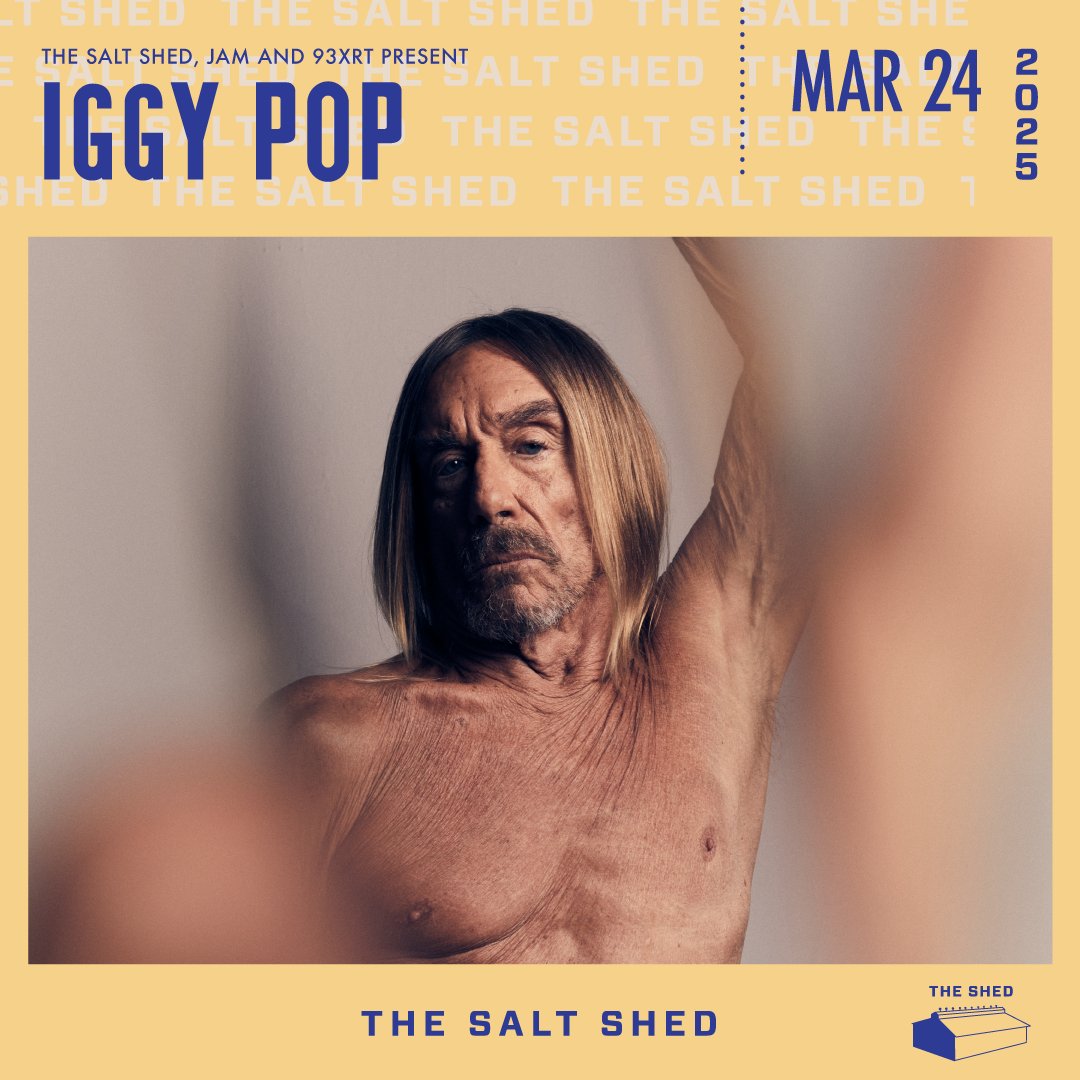 Just Announced: Punk pock legend <a href="/IggyPop/">Iggy Pop</a> returns to <a href="/saltshedchicago/">The Salt Shed</a> on March 24!
Tickets go on sale this Friday at 10am: bit.ly/iggypop-chi