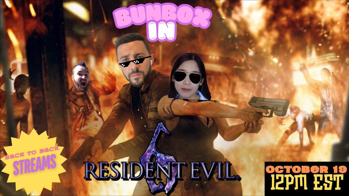 MALEBOXLIVE's tweet photo. SATURDAY, I'm teaming up with BunnieDelight for an epic Resident Evil 6 co-op stream! 🐰🔥We're diving deep into the chaos, taking down zombies, and bringing the heat in one of the most intense Resident Evil games!

🗓 Date: 10/19 12pm EST
📍 Live on: https://t.co/MkXcGn6B9o https://t.co/FCpctsLB5m