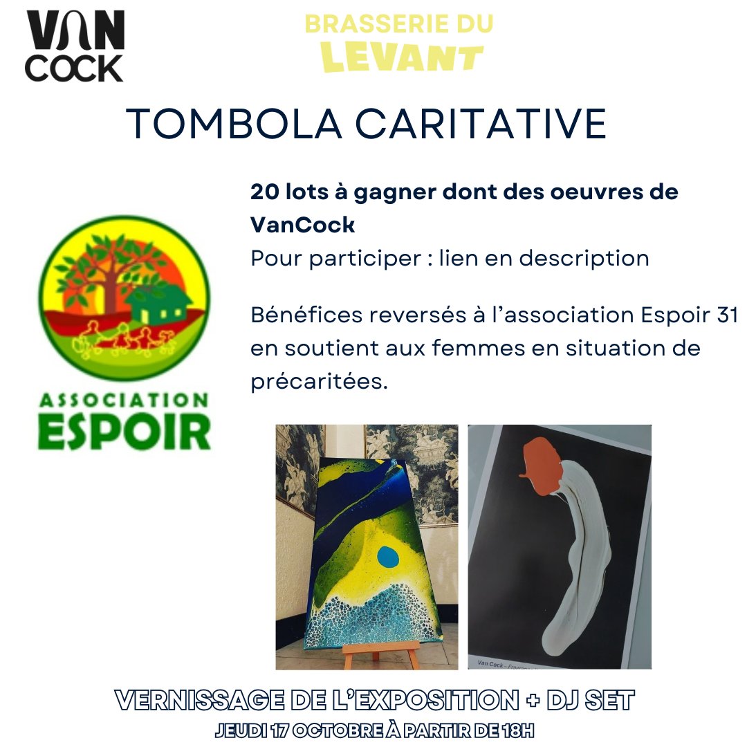 bieresdulevant's tweet photo. Participez à la tombola au profit de l'association Espoir 31 et tentez de gagner des œuvres de l'artiste ! 

Pour participer suivez ce lien 👉 https://t.co/1Ns0gNJr2A

Tirage au sort le 17 octobre à 20h https://t.co/YCg2p6VwRl