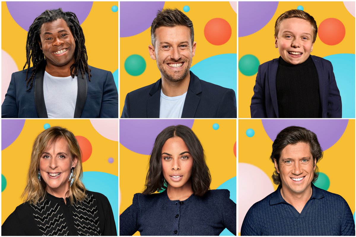 BBCCiN's tweet image. Introducing the 2024 BBC Children in Need presenter lineup 💛

We're delighted that @vernonkay and @RochelleHumes are joining the returning gang of @AdeAdepitan, @IAmChrisRamsey, @mrlennyrush and Mel Geidroyc 🙌

#ChildreninNeed | Fri 15th Nov, 7pm | @bbc One and @bbciplayer.
