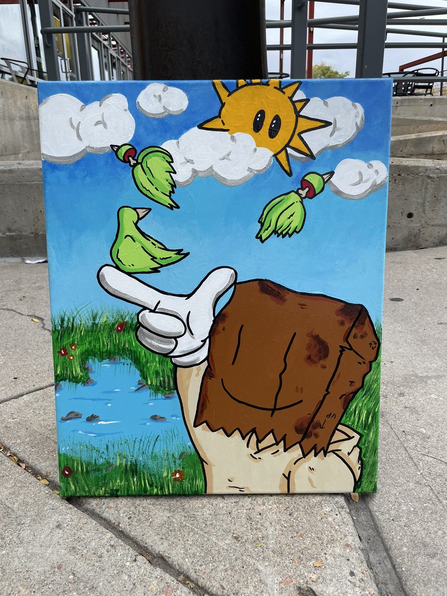 “Smile for me”
Acrylic painting