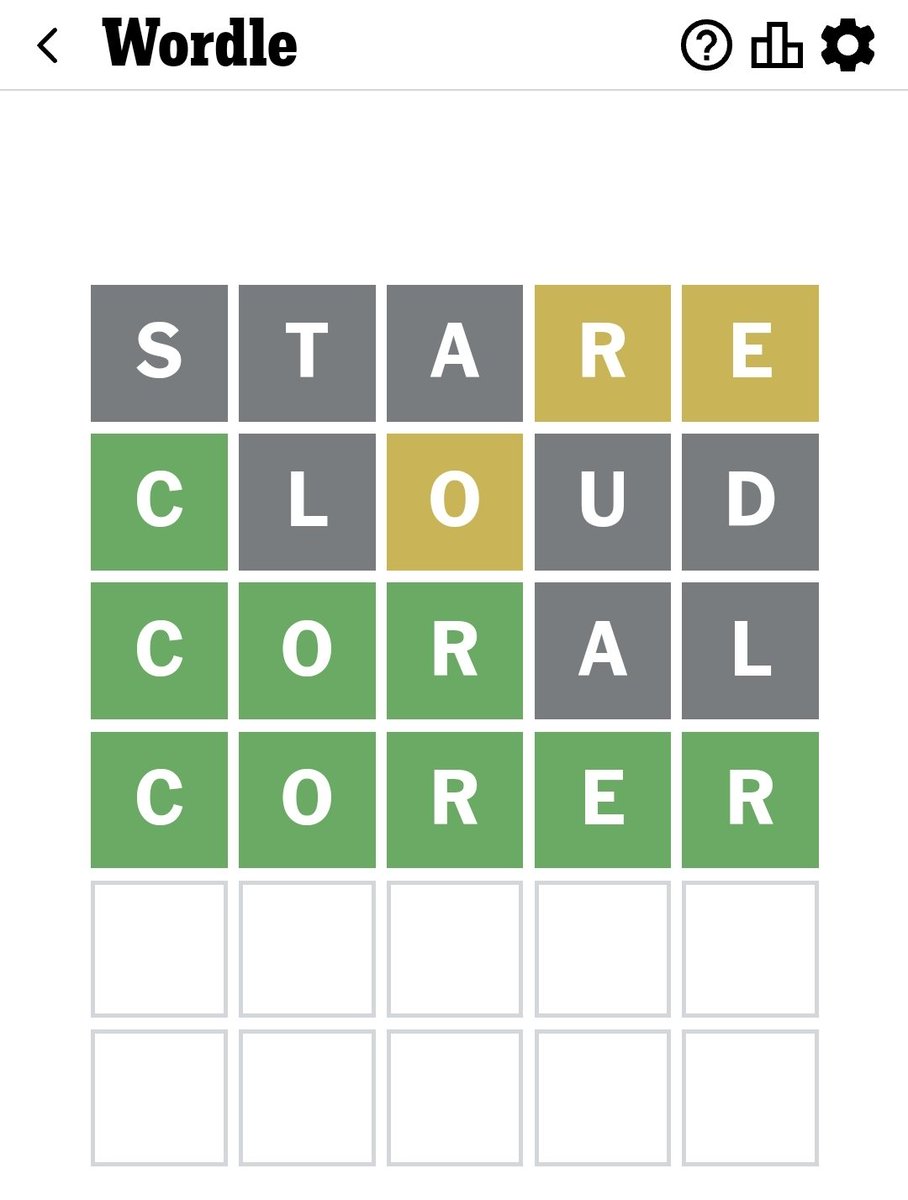 After yesterday's Gamut, I had a suspicion today's #wordle would also be tricky