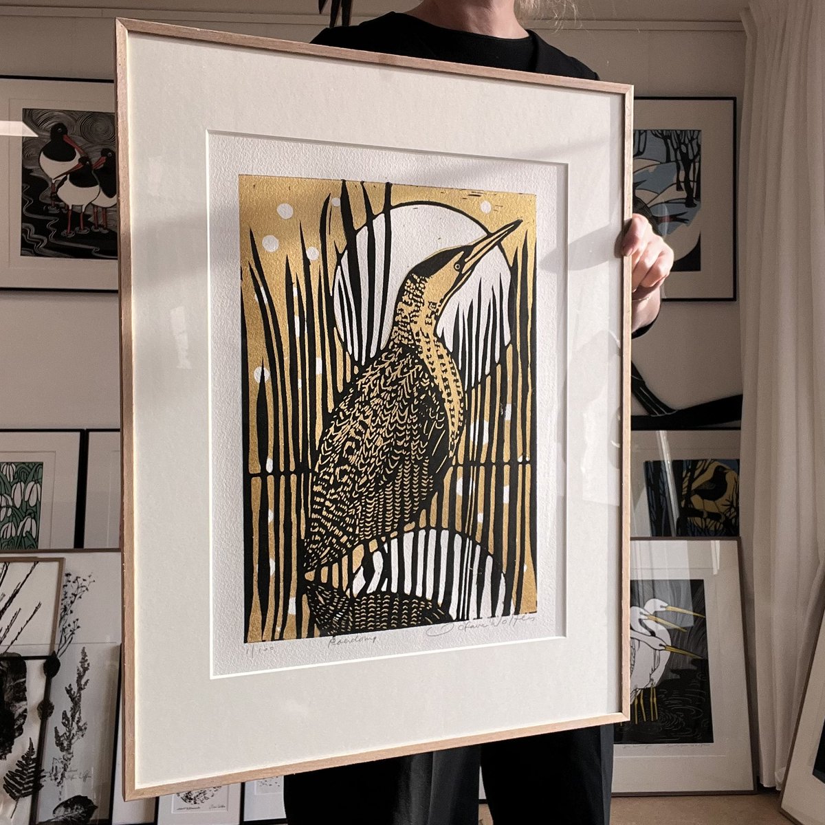 Lino van de dag🕊️De roerdomp in goud