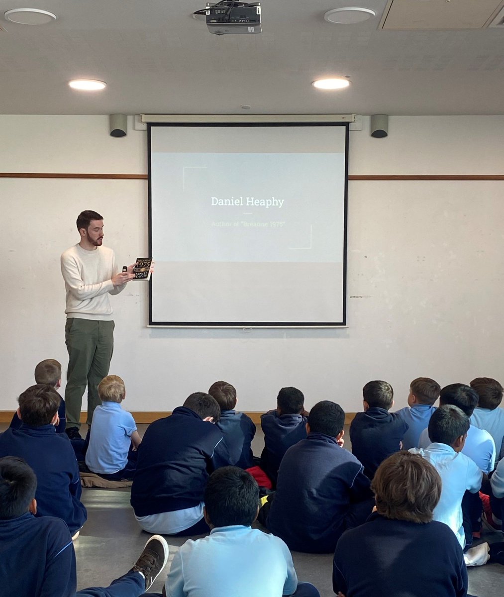 corkcitylibrary's tweet photo. Students at both Hollyhill and Bishopstown Libraries were treated to special visits from Cork author, actor, filmmaker, and podcaster, Daniel Heaphy. 

Daniel captivated all with a live reading from his gripping novel ‘Breanne 1975’! 

#DanielHeaphy https://t.co/5GlrGnG7xy