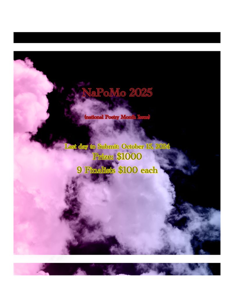 For more information: 
ironhorsereview.com/napomo

#submit #poetry