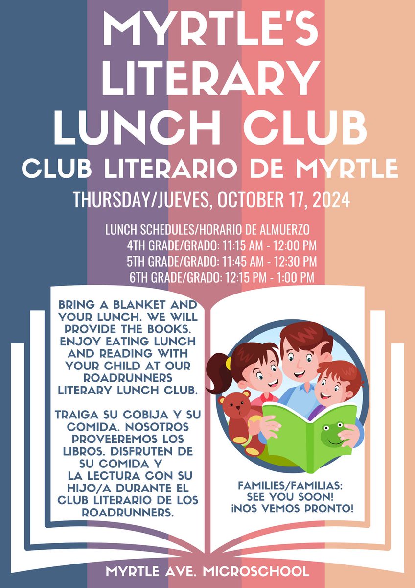 Myrtle Avenue Microschool (@roadrunner93241) on Twitter photo Our Literary Lunch Day supports the well-being of the whole child by fostering family connections, promoting wellness, and creating an inclusive, enriching environment for all. #togetherweachieveexcellence <a href="/lamont_district/">Lamont Elementary School District</a> Our Literary Lunch Day supports the well-being of the whole child by fostering family connections, promoting wellness, and creating an inclusive, enriching environment for all. #togetherweachieveexcellence <a href="/lamont_district/">Lamont Elementary School District</a>