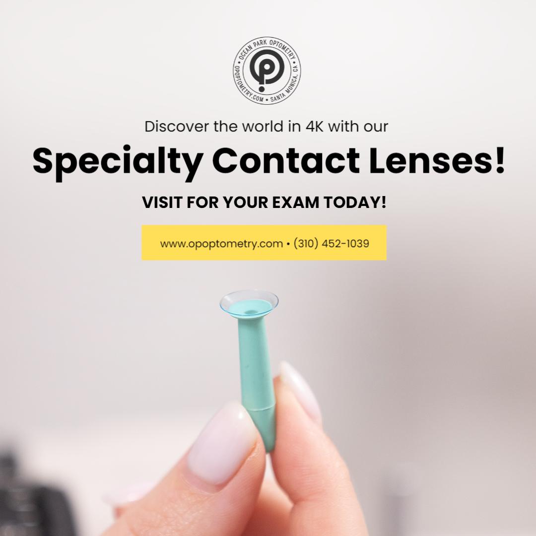 opoptometry's tweet image. Elevate your look with our specialty contact lenses! Stand out with unique designs 👁️✨ #SpecialtyContacts #EyeFashion #ColorfulEyes