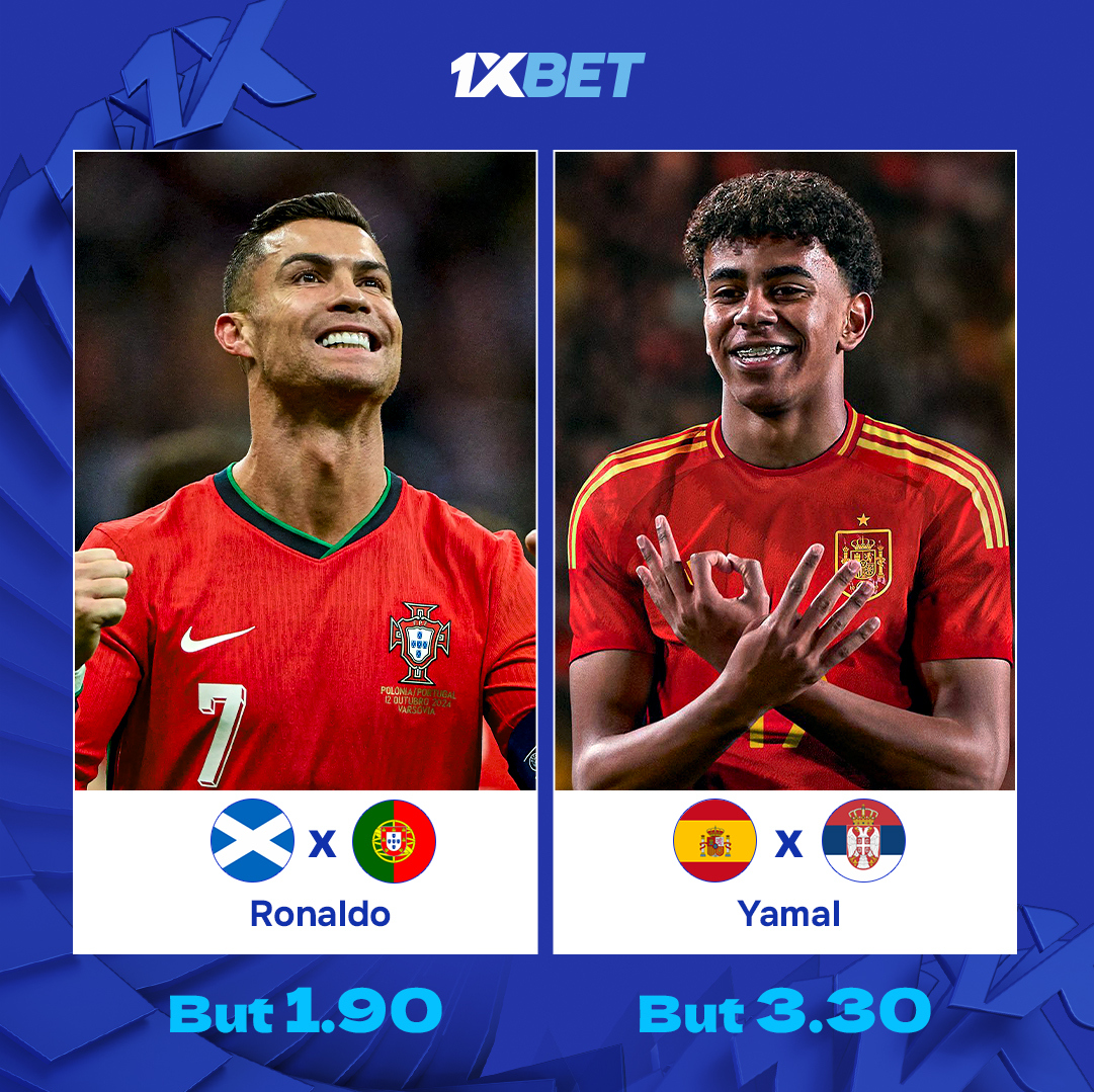 1xBet_Francais's tweet photo. #UNL: Ronaldo et Yamal marqueront à nouveau aujourd'hui ❔⚽️
Parier 👉 https://t.co/345FeAZBLz
#NationsLeague | #SCOPOR | #ESPSER
