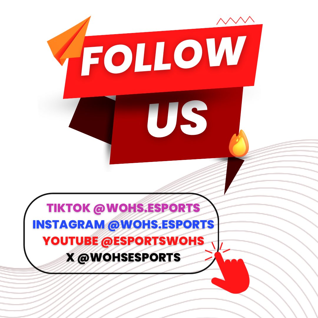 FOLLOW US ON SOCIALS!! Best way to support us is by hitting that follow button 🔥😎🎮 #esports #wohs #michiganesports