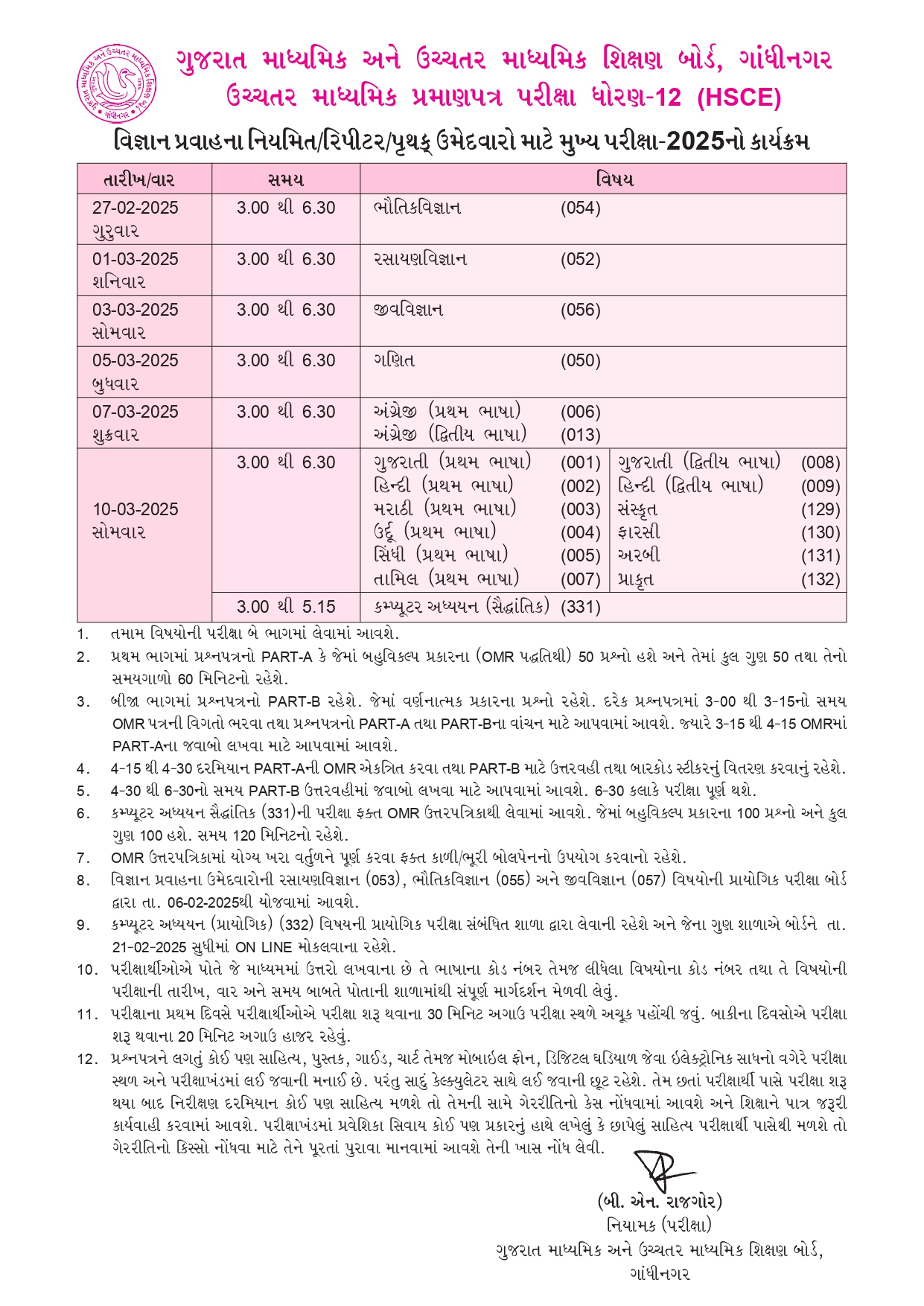 GSEB announces Gujarat Board SSC and HSC exams 2025 date & schedule