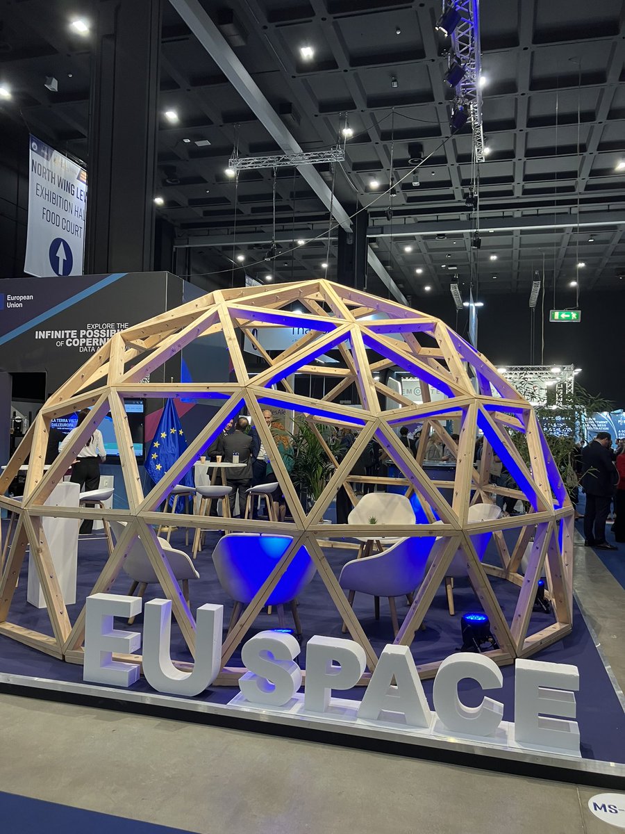 Shout to #IAC2024 LCA &amp; Ecodesign community: tomorrow, 10 to 12h00, informal gathering at #EUSpace booth (look for the dome in the photo) at Mico south wing level 0!!

Let's talk and meet other advocates, researchers, praticioners for sustainable space activities! 🚀