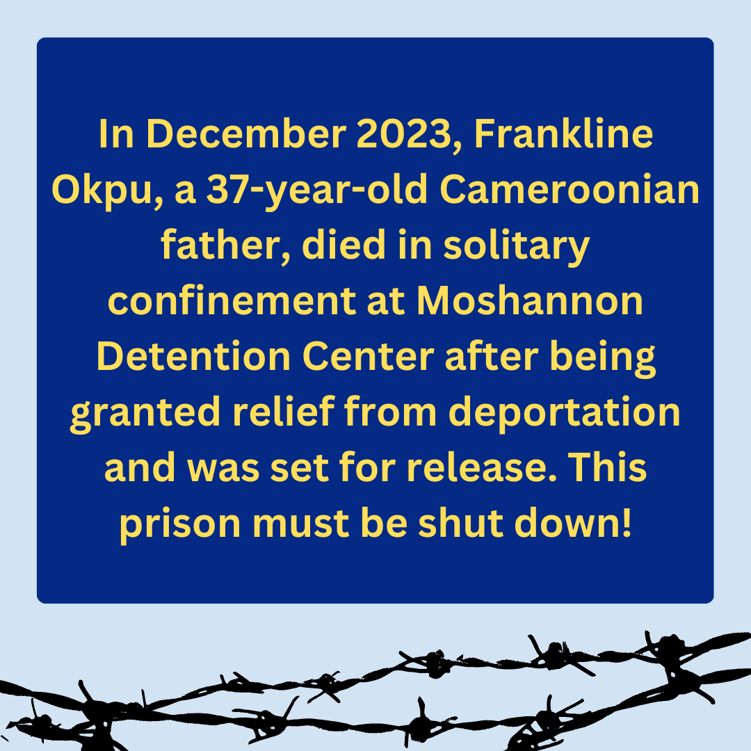 PAimmigrant's tweet photo. Take action! Call @potus & @Vp to demand an end to immigration detention now!
Call 202-456-1111 (Tues-Thurs, 11 am - 3 pm)
#ShutDownMoshannon #ShutDownPike #ShutDownClinton #ShutDownEDC https://t.co/0jjLL1sNQ9