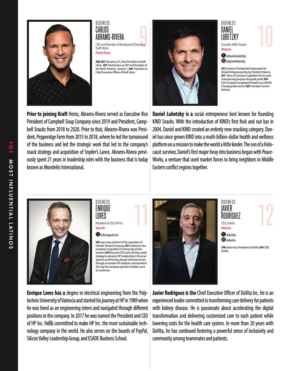 Our 101 Most Influential Latinos 2024 list is a powerful testament to the incredible talent and leadership within the Latino community. Explore the complete list in our latest edition here: issuu.com/latinoleadersm…

#101MostInfluentialLatinos #Leadership #Diversity #LatinoLeaders