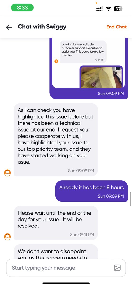 1994sak's tweet photo. @SwiggyInstamart can deliver the products within 10minutes, but cannot resolve the query in 3days!
Pathetic service! Extremely disappointed!
They say there is a technical glitch due to which they are unable to send mail!
What to do?
@Swiggy @SwiggyInstamart https://t.co/O2n45YJseV