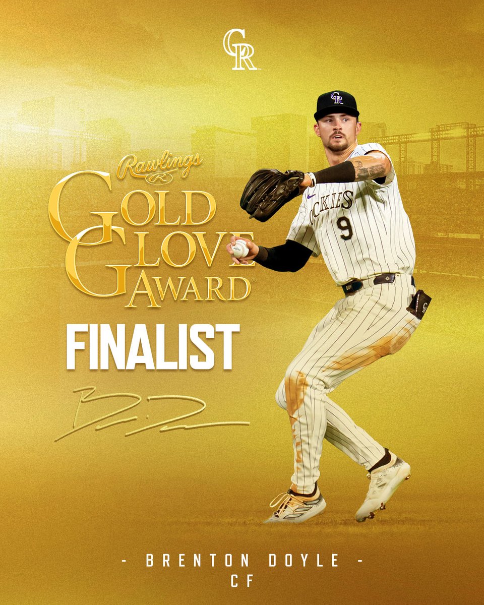 2023 Gold Glove Winner, Brenton Doyle is a Gold Glove Finalist again in center field!