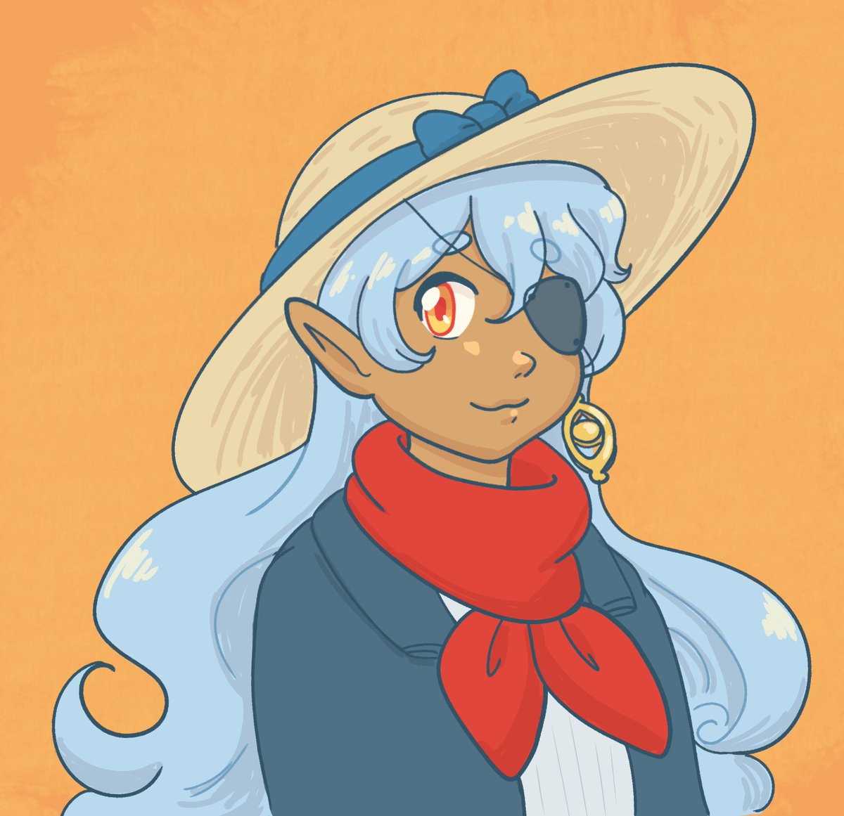 perryseity's tweet photo. some indu draws! their regular look, and then, well... the party had to sneak into the fancy rich area of the city, so we had the dm describe the latest fashions to us and i designed them an outfit based on that. wait i'm just realizing i drew their eye earring sideways. oh well https://t.co/G2c9Pn7uus