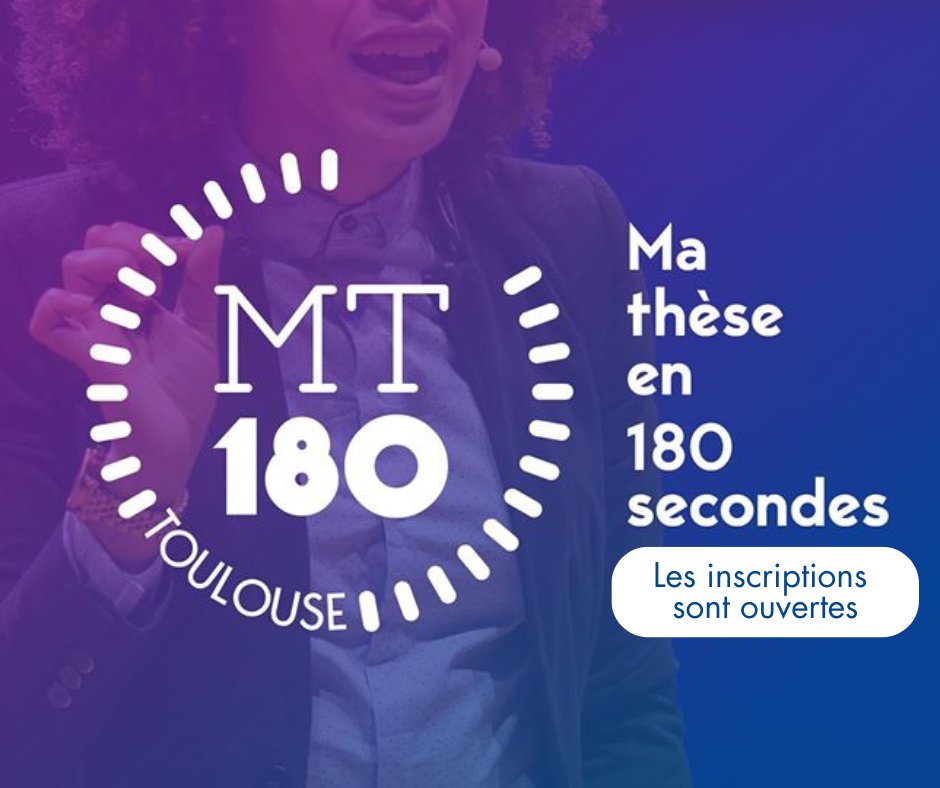 Université de Toulouse (@univ_toulouse) on Twitter photo 🎤 Doctorant·es, les inscriptions pour Ma thèse en 180 secondes sont ouvertes ! 🎉
Présentez vos travaux en 3 minutes chrono !
🔹 Formation
🔹 Pré-sélection
🔹 Finale académique
🔹 Finale nationale
Rejoignez l'aventure 👇
doctorat.univ-toulouse.fr/script/catalog… 🎤 Doctorant·es, les inscriptions pour Ma thèse en 180 secondes sont ouvertes ! 🎉
Présentez vos travaux en 3 minutes chrono !
🔹 Formation
🔹 Pré-sélection
🔹 Finale académique
🔹 Finale nationale
Rejoignez l'aventure 👇
doctorat.univ-toulouse.fr/script/catalog…