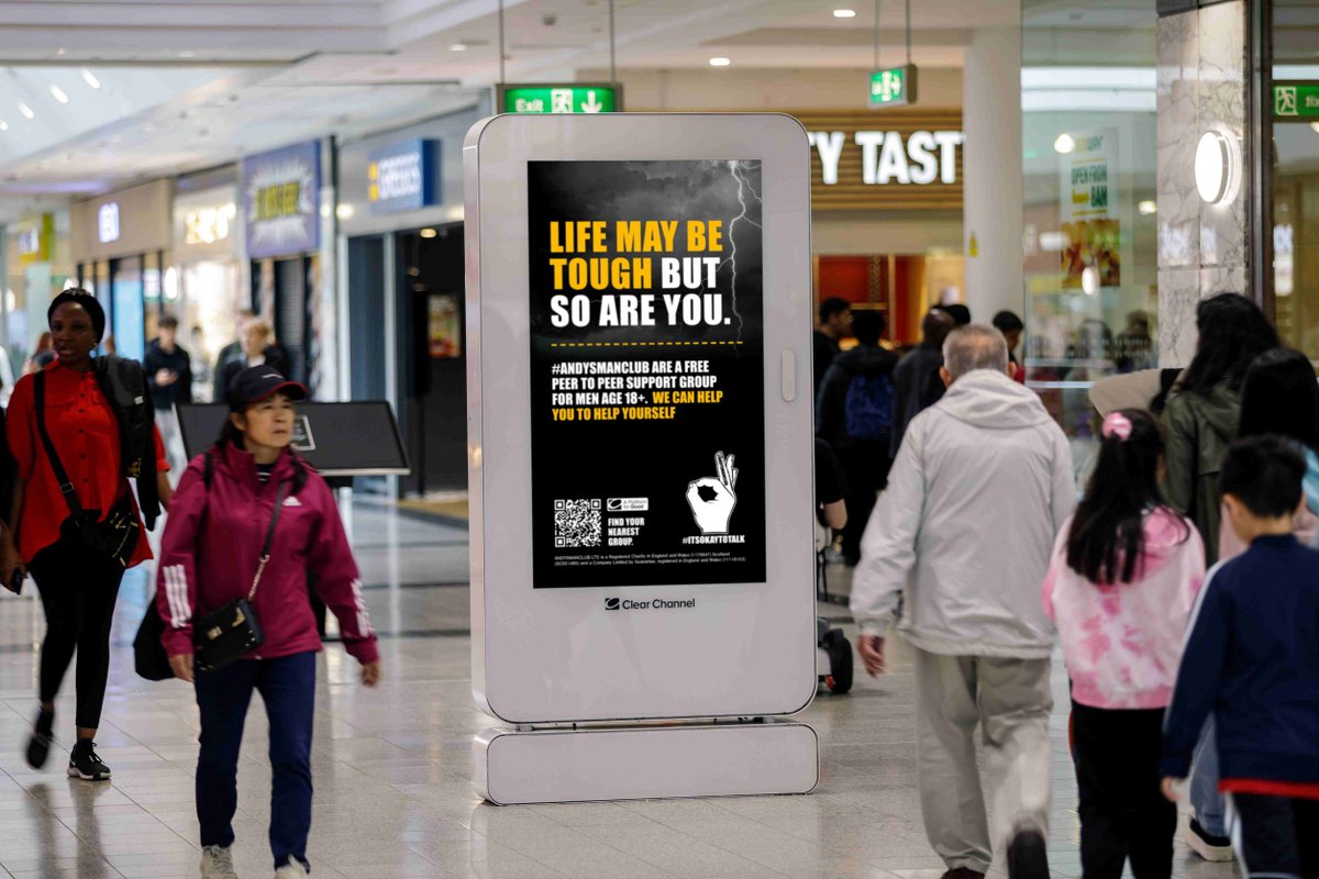 AndyNorris1972's tweet photo. At @ClearChannelUK, we have joined forces with @andysmanclubuk to host talks for colleagues, opening up conversations about men’s mental health, as well as to showcase their latest campaign, raising awareness of the support they offer to men all around the UK. #PlatformForGood https://t.co/rZ1QK7qyRP