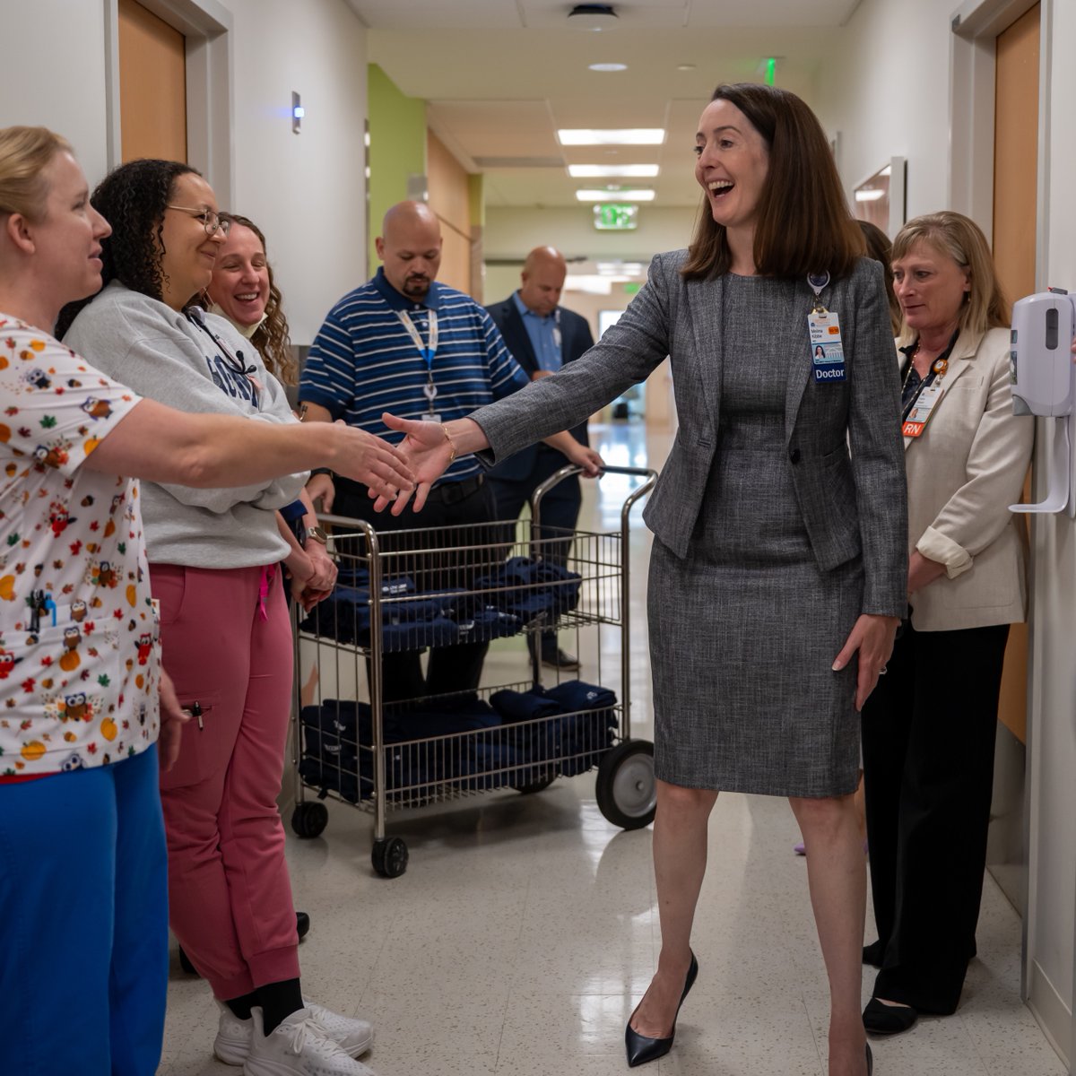 Last week, Dean Melina Kibbe joined our incredible <a href="/UVAHealth/">UVA Health</a> Children's team to thank them for their outstanding work. 🙌 Their dedication and compassion have earned them a prestigious designation as Virginia's #1 children's hospital by <a href="/usnews/">U.S. News & World Report</a> for 4 years in a row!