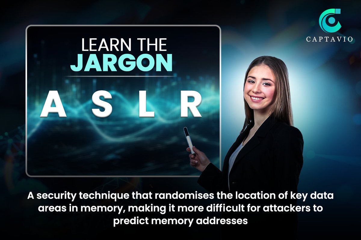 Captaviotech's tweet image. Enhancing security through unpredictability! ASLR adds an extra layer of defence by randomising memory addresses, making it difficult for attackers to breach systems. Stay secure, stay ahead!
#CyberSecurity #ASLR #MemoryProtection #DigitalDefence #TechSecurity #DataProtection