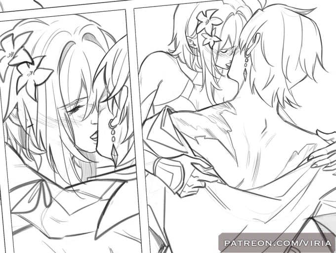 finally reunited (#chilumi nsfw comic) - pages 7-14 (line)
is up on pa treon!☺️🥰 you can see everything in green twinkle tier:") 