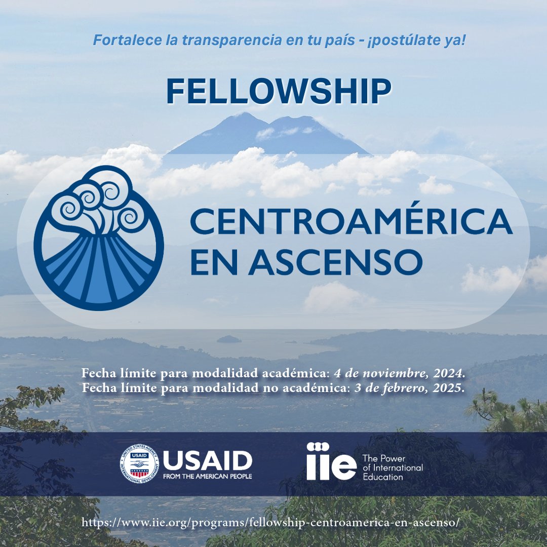 ¡Aún hay tiempo para postularte! Bienvenidos/as Actores #Anticorrupción de SLV, GTM, HND y NIC como abogados/as, jueces/zas, periodistas, activistas, sociedad civil y académicos/as. Plazo: 4 de nov. (maestría) y 3 de feb. (modalidad no académica). t.ly/vsBmw