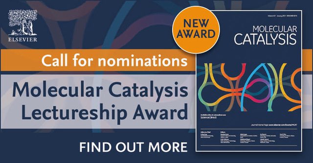 Ning Yan Lab (@ning_yan_lab) on Twitter photo The annual <a href="/MolCatal/">Molecular Catalysis</a> awards are now accepting nominations! 🏆
(1) Young Researcher Award: Recognizing promising young researchers in the field of catalysis
(2) Lectureship Award: Honoring exceptional researchers in the field of catalysis
Link below:
sciencedirect.com/journal/molecu… The annual <a href="/MolCatal/">Molecular Catalysis</a> awards are now accepting nominations! 🏆
(1) Young Researcher Award: Recognizing promising young researchers in the field of catalysis
(2) Lectureship Award: Honoring exceptional researchers in the field of catalysis
Link below:
sciencedirect.com/journal/molecu…