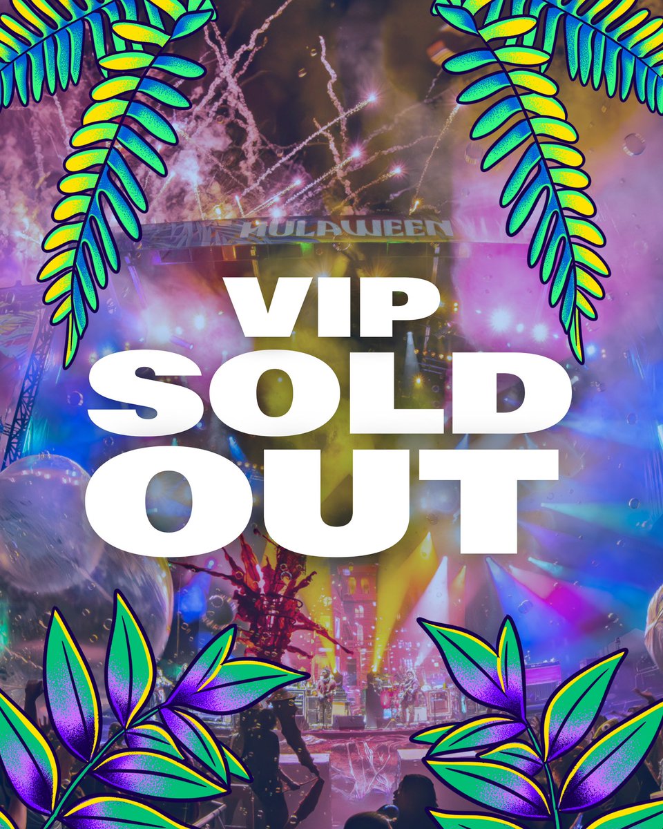 HulaweenFL's tweet photo. 🚨This is not a drill, #HulaFam! VIP is SOLD OUT and all remaining GA 4-Day Passes are moving quickly! Head to https://t.co/oHTvoVUSrZ before it’s too late ⏰ Only 9 days left until we meet again! 👀💜👻 https://t.co/fz4aPwJbPT