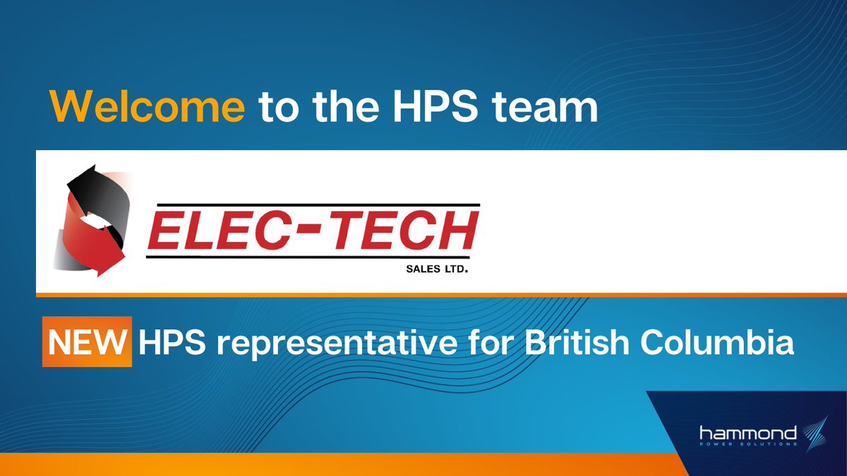We are pleased to welcome Elec-Tech Sales Ltd. as our new representative in British Columbia! Join us in celebrating this new partnership! 🚀