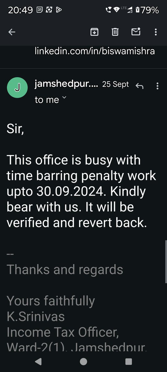 BISWAABGLOBAL's tweet photo. @IncomeTaxIndia @nsitharamanoffc @officeofPCM @FinMinIndia @PIB_India Madam @nsitharaman, my father struggled for 5 yrs and he passed away. I @AnuCommon too have struggling for last 1.5 years to get the refund as all these demands were wrongfully deducted. NOONE BOTHER TO SOLVE THIS. This is how @IncomeTaxBH_JH works. @IncomeTaxIndia @FinMinIndia https://t.co/7ALgQl8Owp