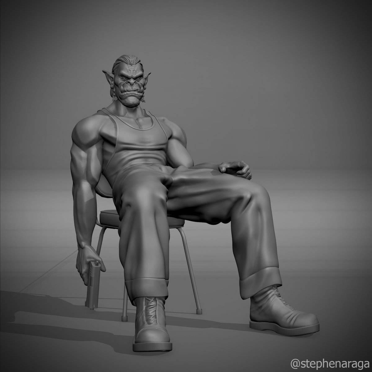 StephenAraga's tweet photo. Sculptober day 14 "Ogre" #sculptober #sculptober2024 #3dcg #Zbrush #Blender #Character #characterart #maya #Ogre https://t.co/HTcL4DCvQV