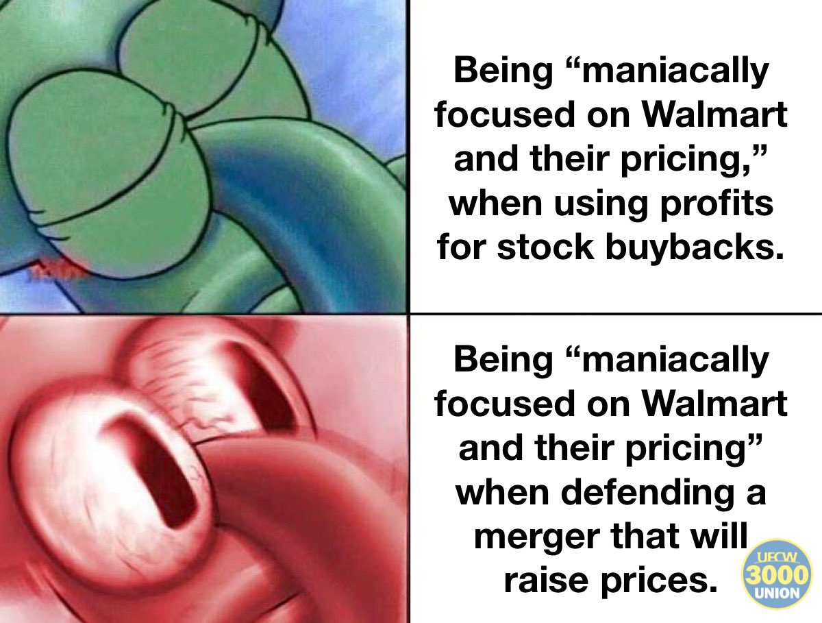 The answer is pretty simple, the stock buybacks enriched execs and investors, and a mega-merger with Albertsons would further enrich execs and investors. Sign the petition and tell Kroger to abandon their hubris ridden merger. nogrocerymerger.com/petition