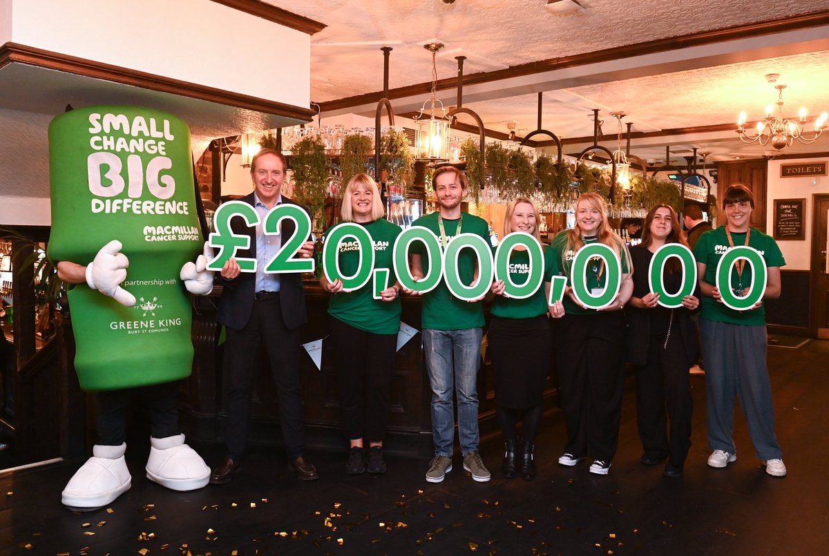We are proud to announce that we’ve reached over £20 million for our long-term charity partner @Macmillan Cancer Support!  A massive THANK YOU to our fantastic team members and our generous customers for their support 💚