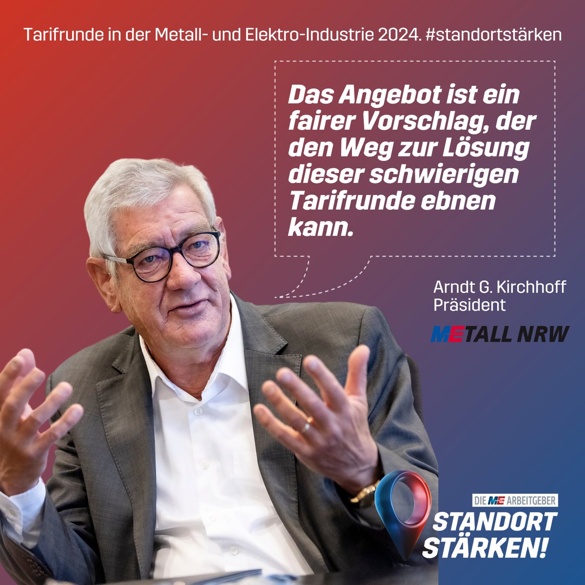 metallnrw's tweet photo. #Tarifrunde 2024 der #MEIndustrie in NRW - 2. Verhandlung:
NRW-Metallarbeitgeber legen Angebot vor: 
Tabellenerhöhung in zwei Stufen von insgesamt 3,6 Prozent innerhalb einer Laufzeit von 27 Monaten.
#StandortStärken
Das Angebot im Detail 👉https://t.co/4ayZQvJDgt https://t.co/wtHdS5Fskz
