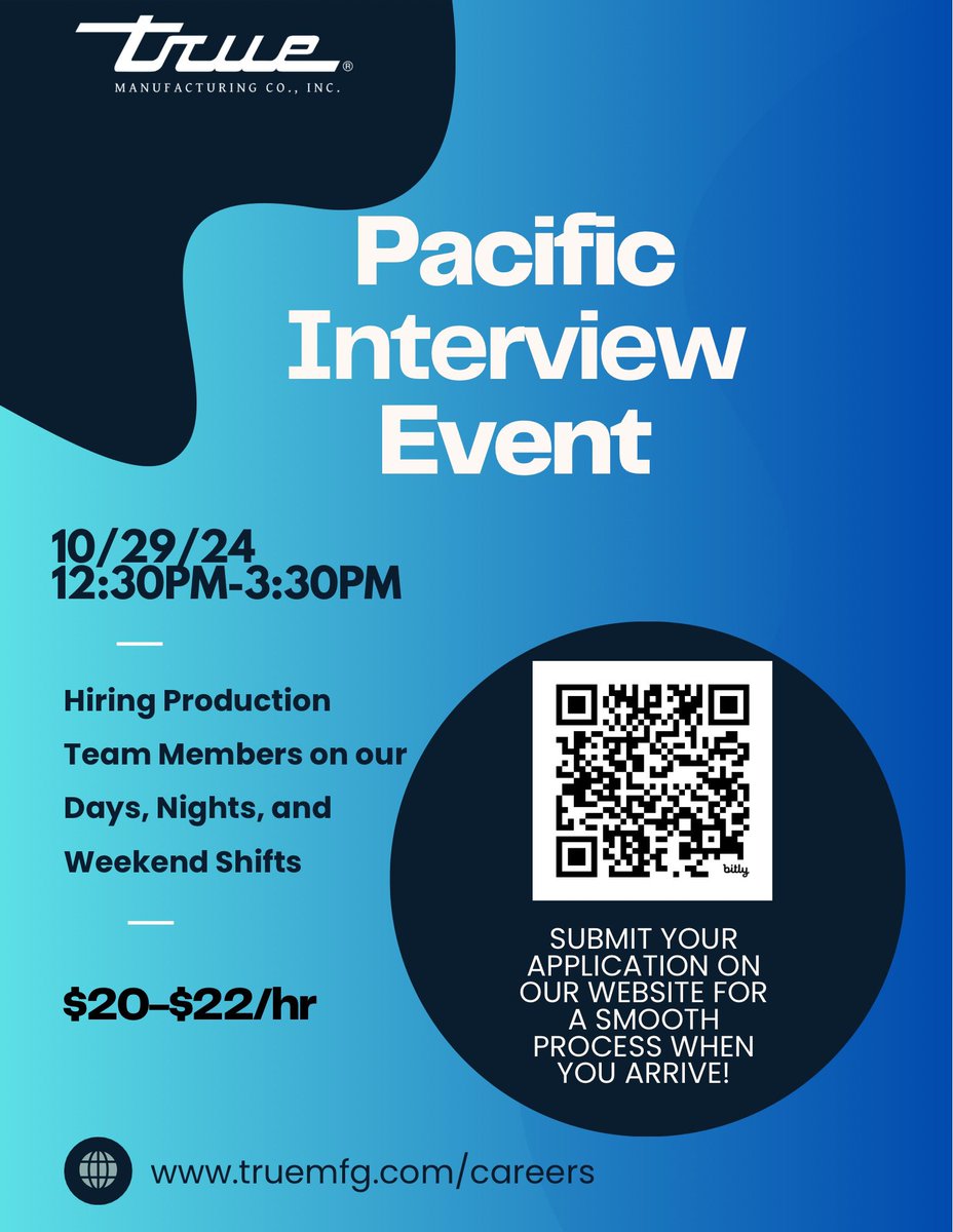 True Mfg Jobs tweet media