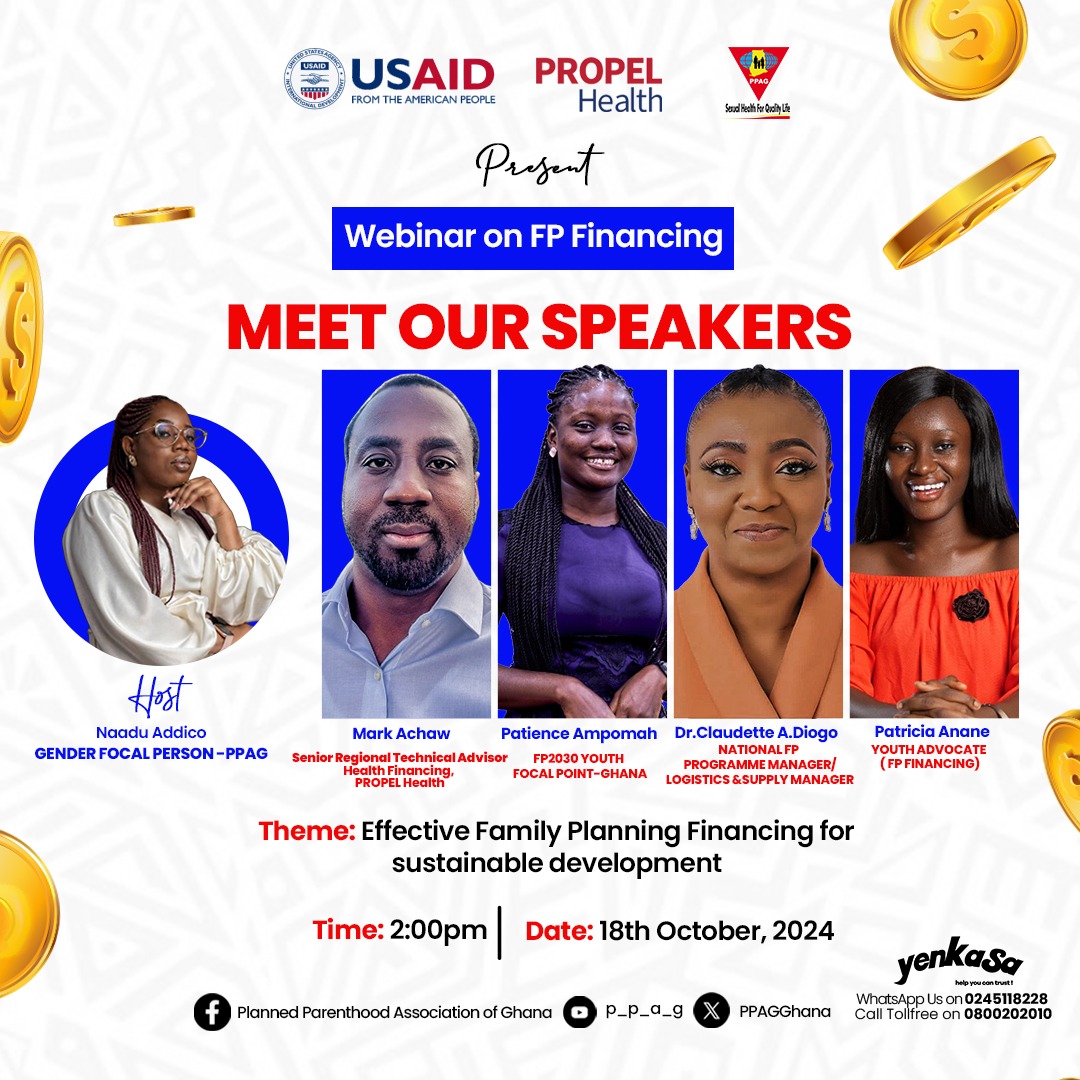 Our long awaited webinar is here! Join <a href="/markachaw/">Mark Achaw</a>, <a href="/pkesewaa/">Patience Ampomah</a> and our moderator <a href="/addico_naadu/">Naadu Awuradwoa Addico, MPH</a> as we discuss FP financing for sustainable Development. We want to hear from you!

Register via link:
us06web.zoom.us/meeting/regist…

<a href="/YAMghana/">YouthActionMovement</a> - Join the Action, Protect the Future ‼️.