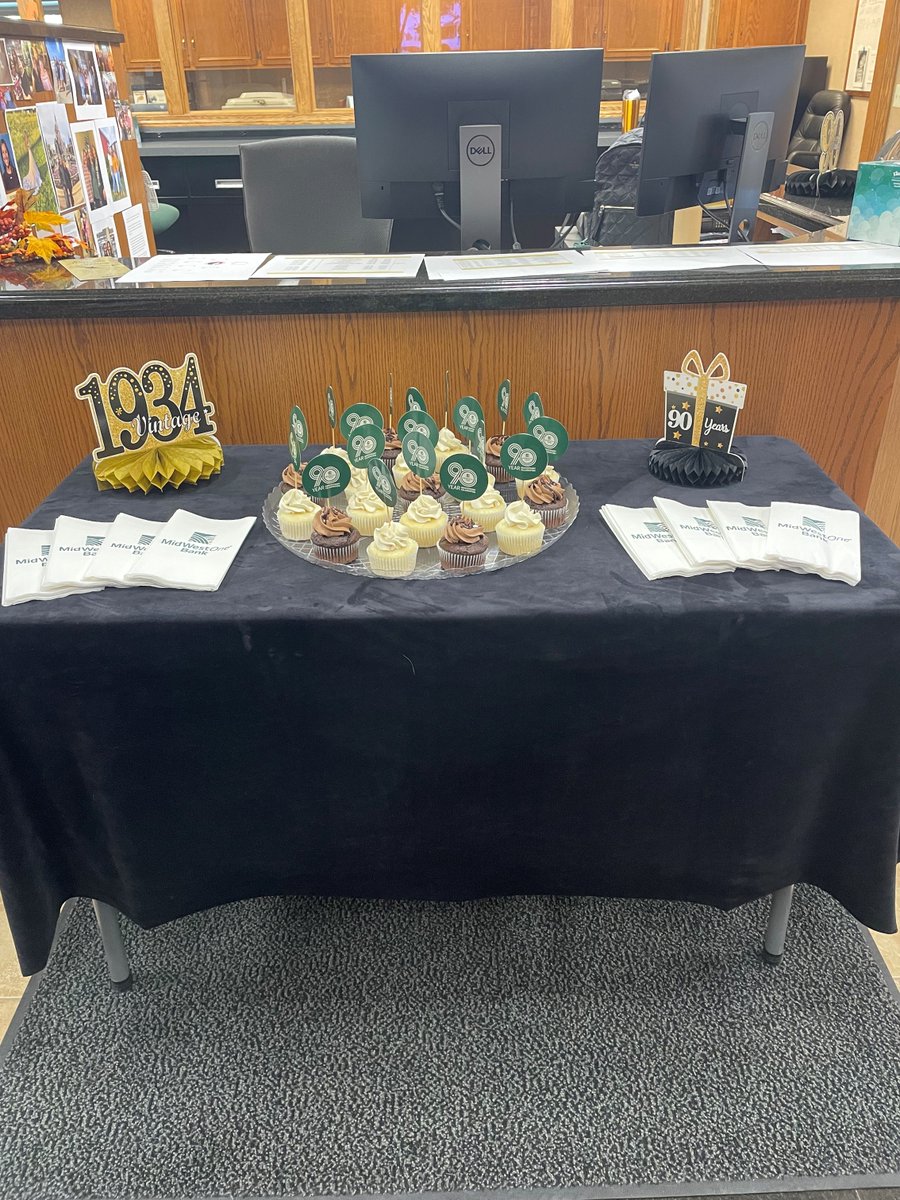 It's our birthday! We're commemorating 90 years of community banking with treats in our lobbies today. Stop in to any location to help us celebrate!