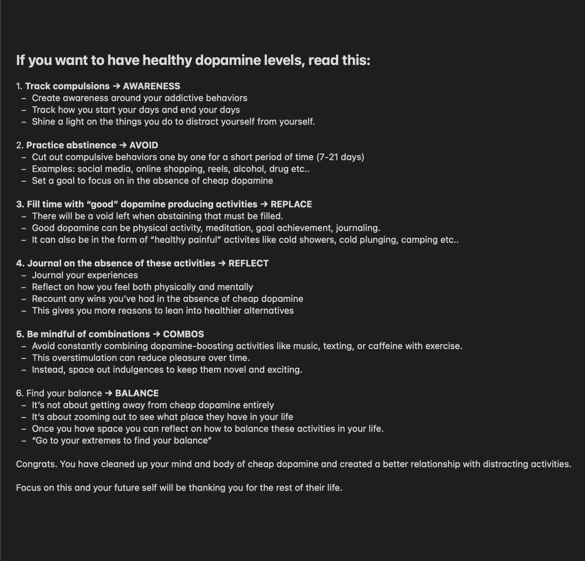 CoachDanGo's tweet photo. If you want healthy dopamine levels, read this: https://t.co/LZZauB5BLX