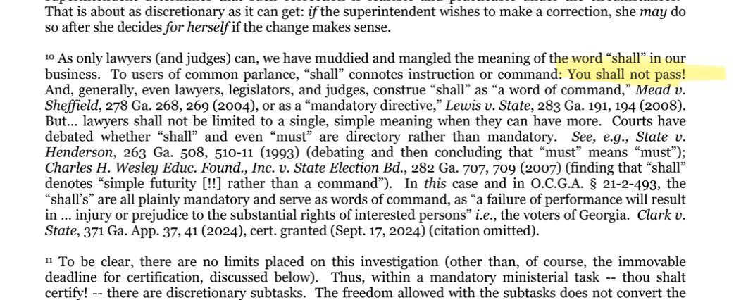 Buried lede: Judge Robert McBurney, quoting Gandalf the Grey in opinion holding that certification is mandatory under Georgia law, reveals that he is a Lord of the Rings fan.