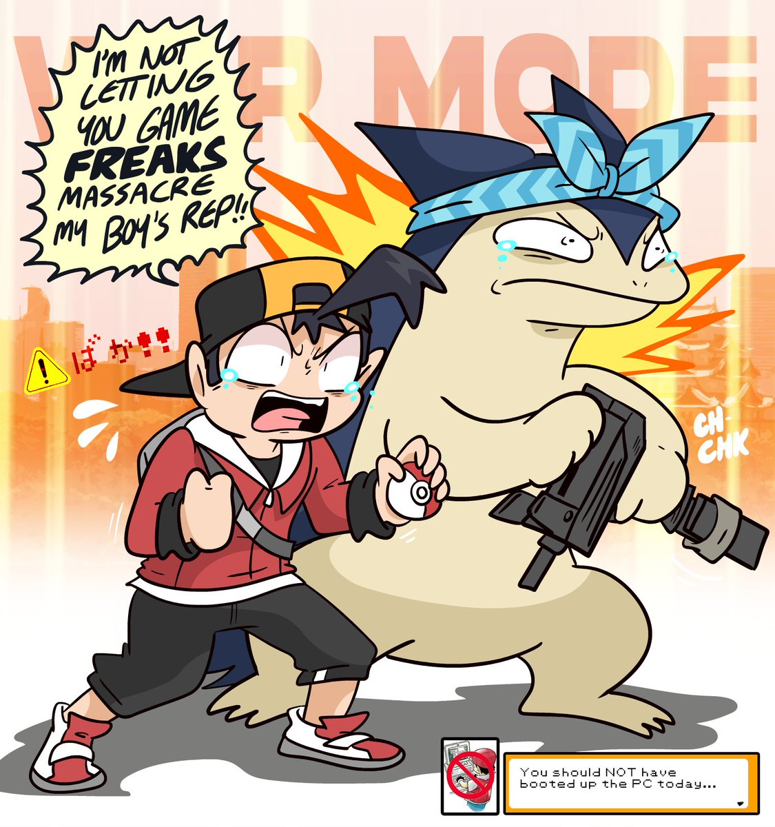mattyburrito's tweet photo. I don't want my boy paying the price for your furry sins GF! #NOTMYTYPHLOSION #NotAllTyphlosions #GameFreakLeak https://t.co/hOu8sjBwJV