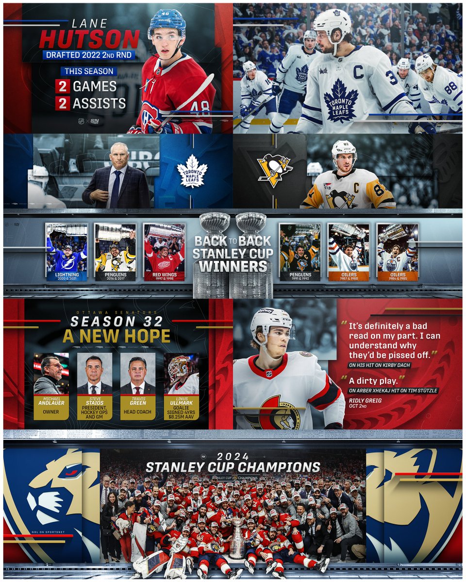 Here's some of my designs from week 1 of the NHL season with SN!