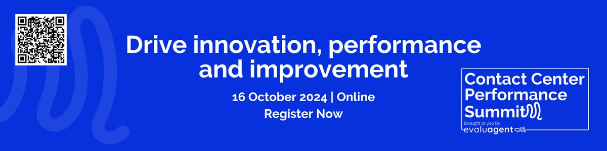 EvaluAgent Summit: Oct 16! 🚀 Free #ContactCenter event
AI tech 🤖

Leadership tips 💡
CX strategies 📈
Register: lnkd.in/d5FrSuwY

#CX #AI #EvaluAgentSummit24