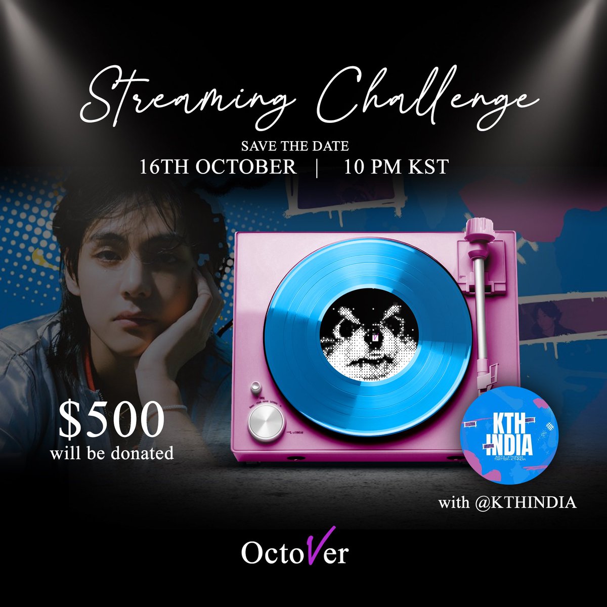 taeguide's tweet photo. Save the Date. Streaming challenge with @KTHINDIA
16th Oct | 10 PM KST
$500 for Layover Vinyl will be donated https://t.co/4Qub3ubtS2